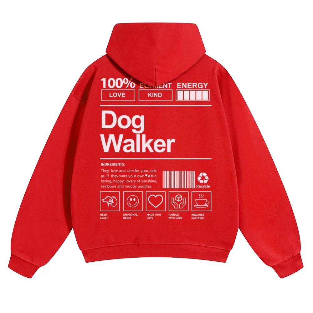 Dog Walker Unisex Casual Anime Print Hoodie-moweekender