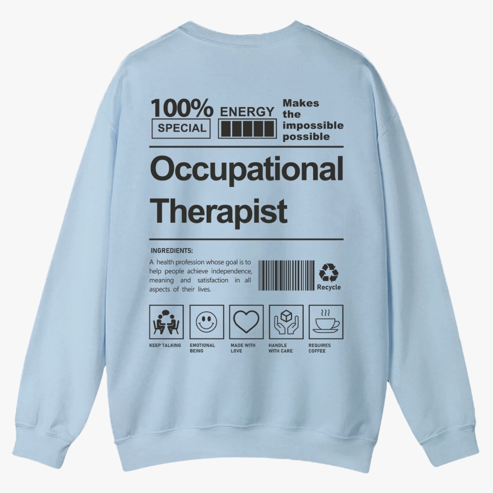 Occupational Therapist Casual Crewneck Sweatshirt-moweekender