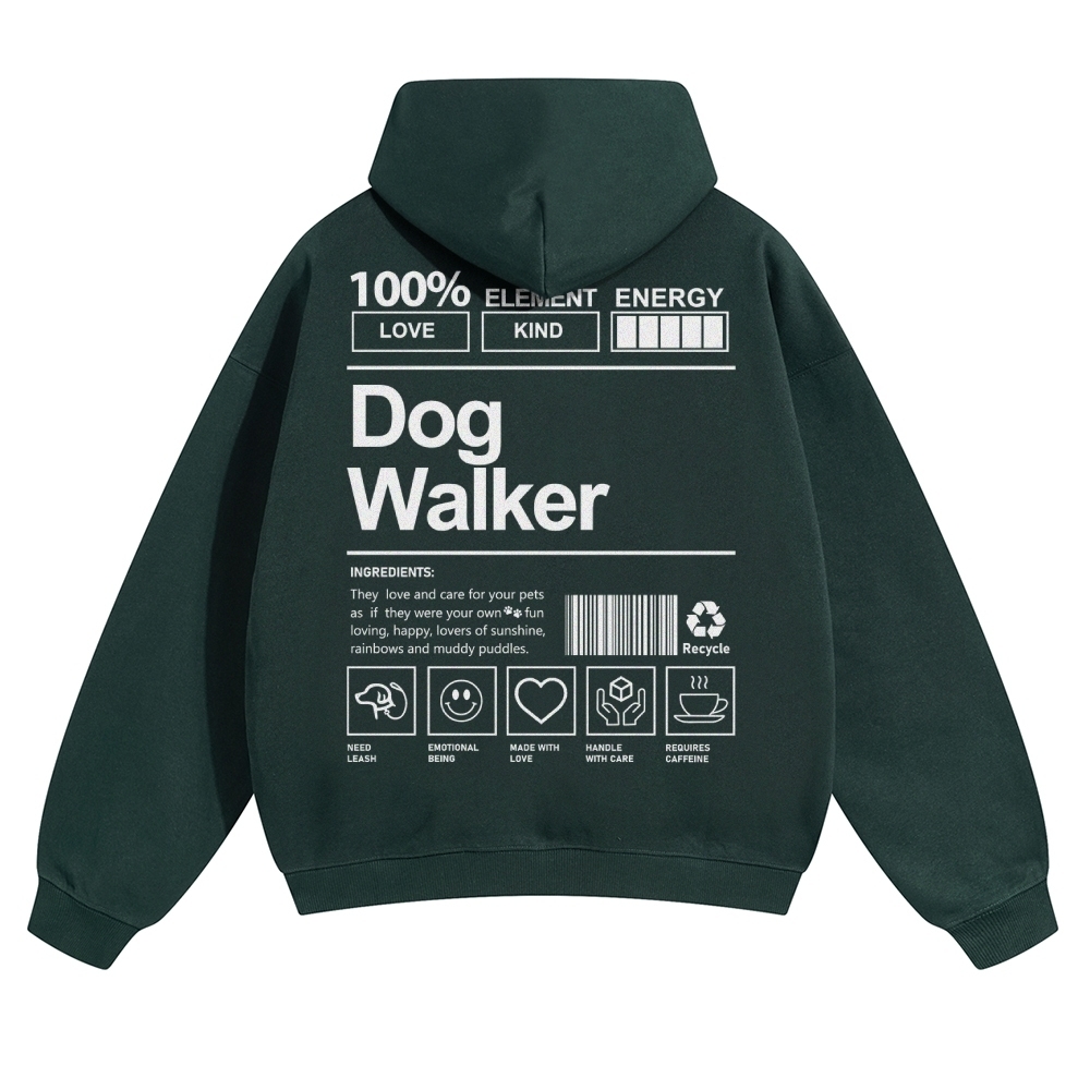 Dog Walker Unisex Casual Anime Print Hoodie-moweekender