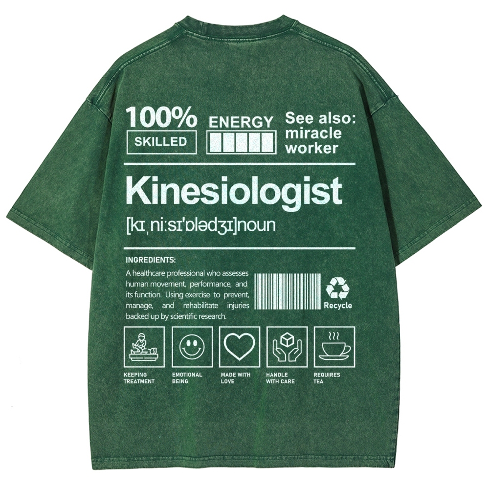 Kinesiologist Unisex Fit Washed T-Shirt-moweekender