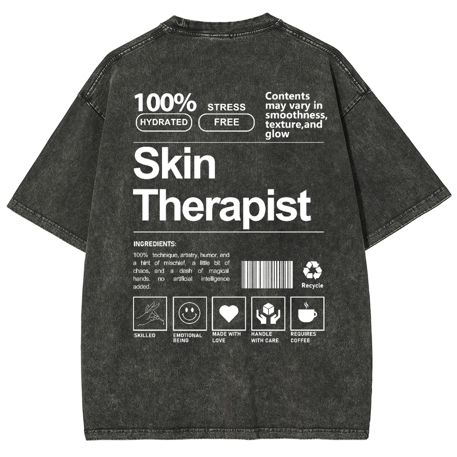 Skin Therapist Unisex Fit Washed T-Shirt-moweekender