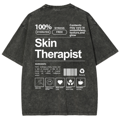 Skin Therapist Unisex Fit Washed T-Shirt-moweekender