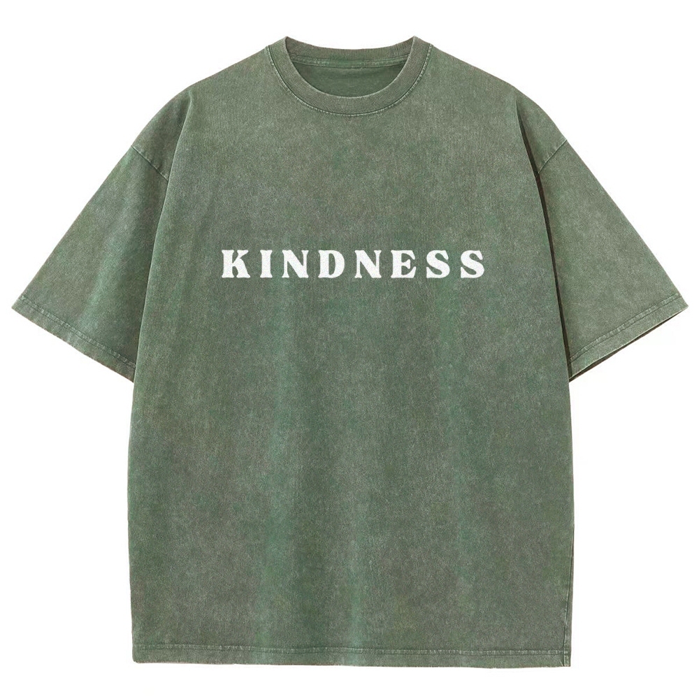 Kindness Vintage Snowflake Washed T-Shirt-moweekender
