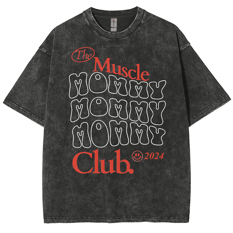 The Muscle Mommy Club Unisex Fit Washed Oversized T-Shirt-moweekender