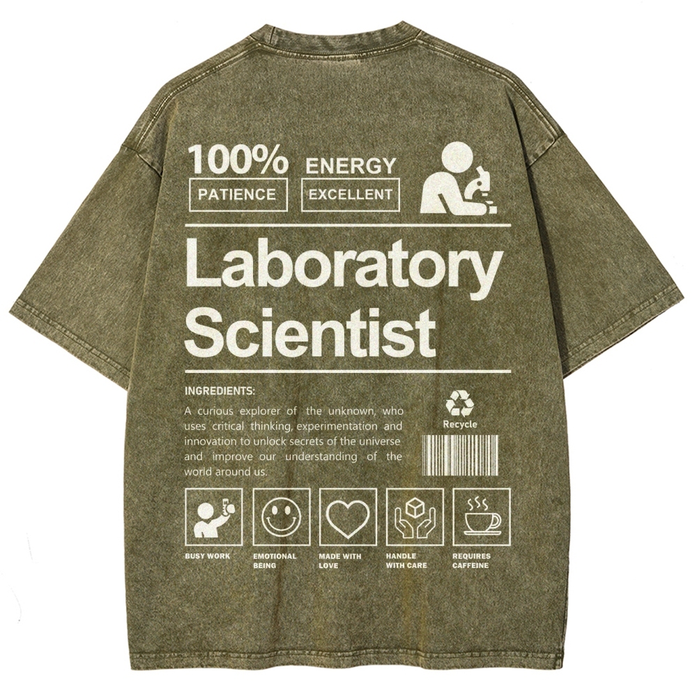 Laboratory Scientist Unisex Fit Washed T-Shirt-moweekender