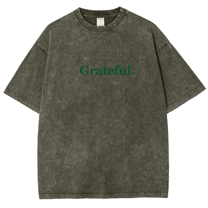 Grateful Aesthetic Summer Unisex Fit Washed T-Shirt-moweekender