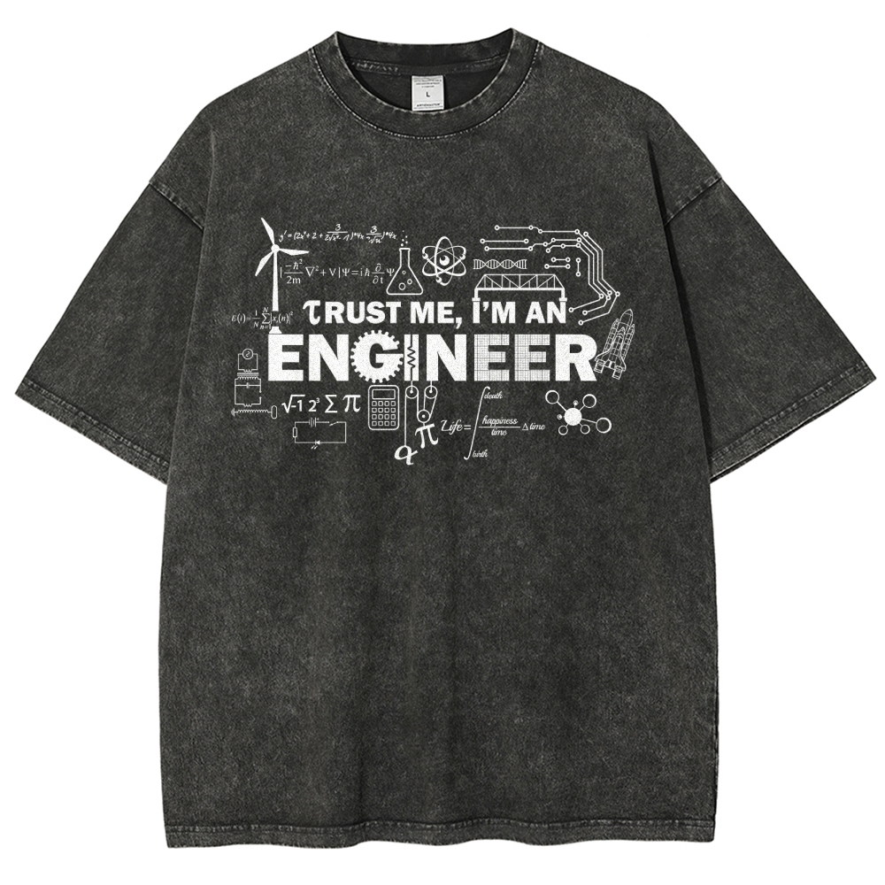 Engineer Unisex Fit Washed T-Shirt-moweekender