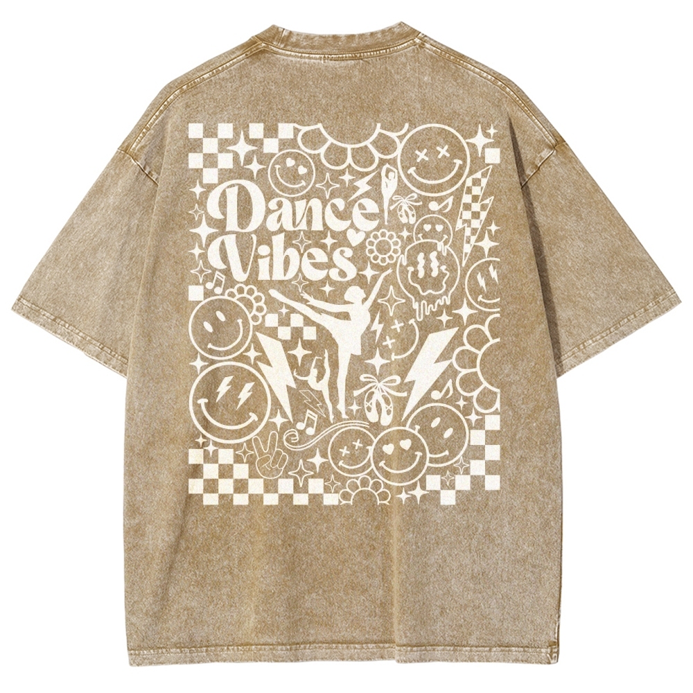 dance vibes Unisex Fit Washed T-Shirt-moweekender