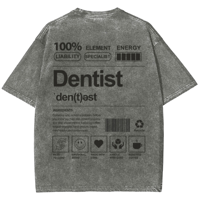 Dentist Unisex Fit Washed T-Shirt-moweekender