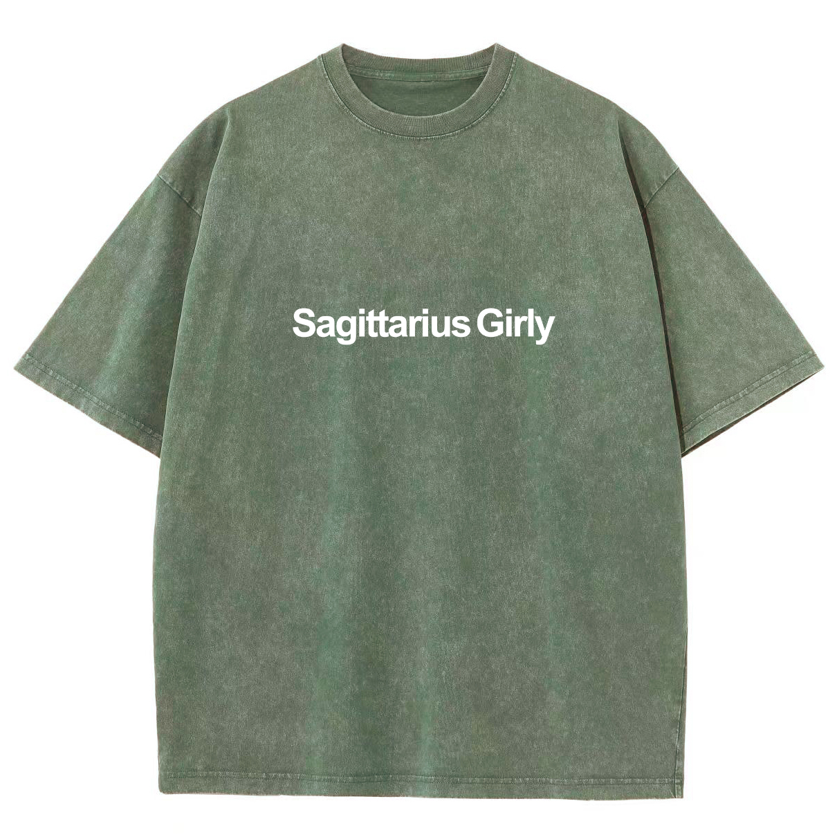 Sagittarius Girly Unisex Fit Washed Oversized T-Shirt-moweekender