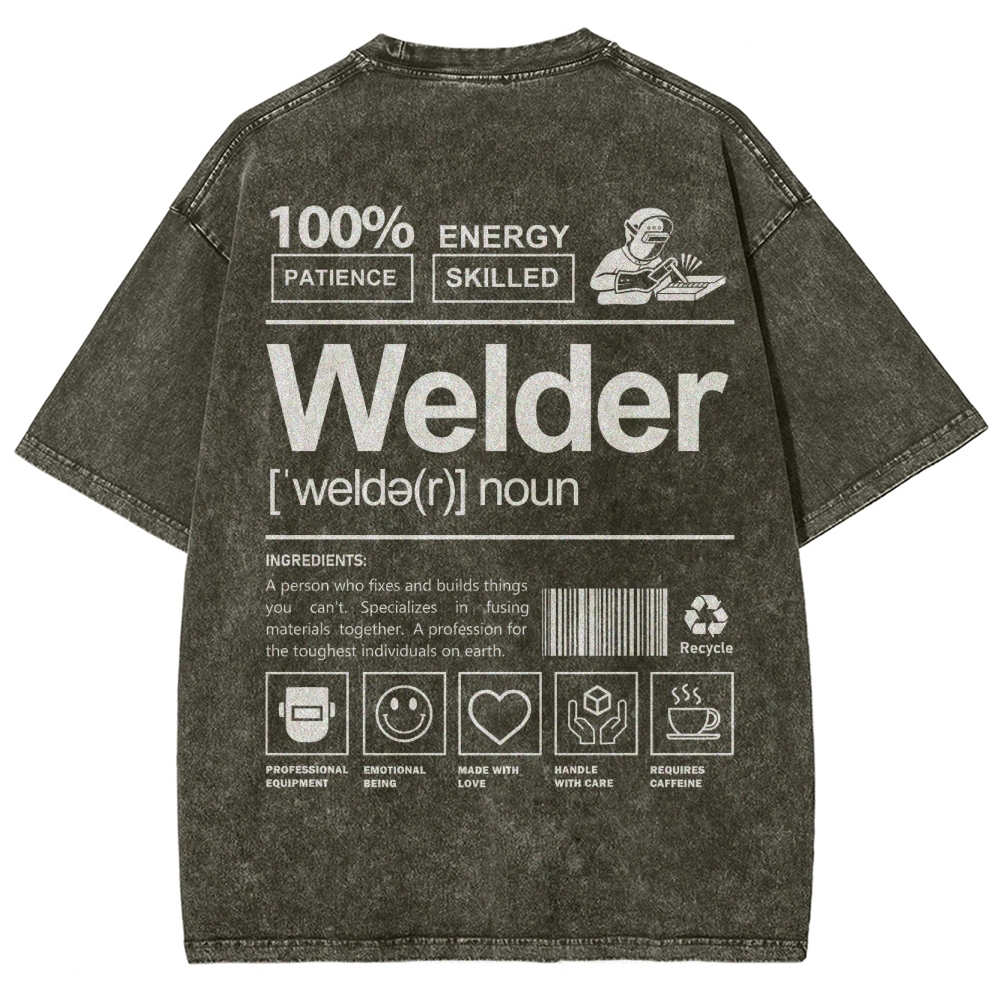 Welder Unisex Fit Washed T-Shirt-moweekender