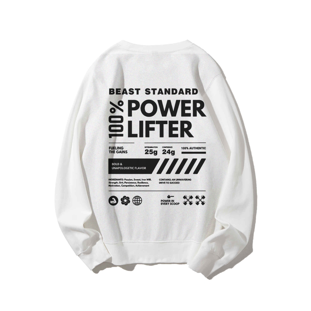 Power Lifter Casual Crew Neck Sweatshirt-moweekender