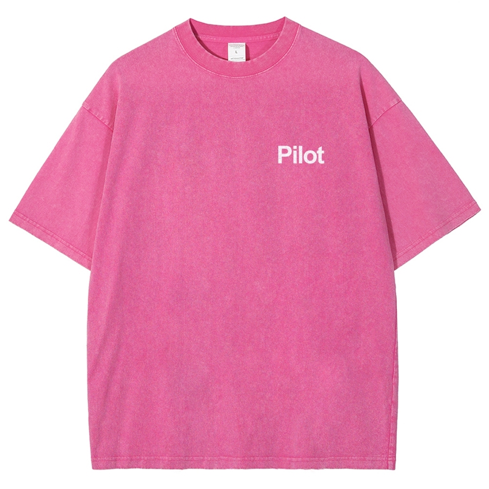 Pilot Unisex Fit Washed T-Shirt-moweekender