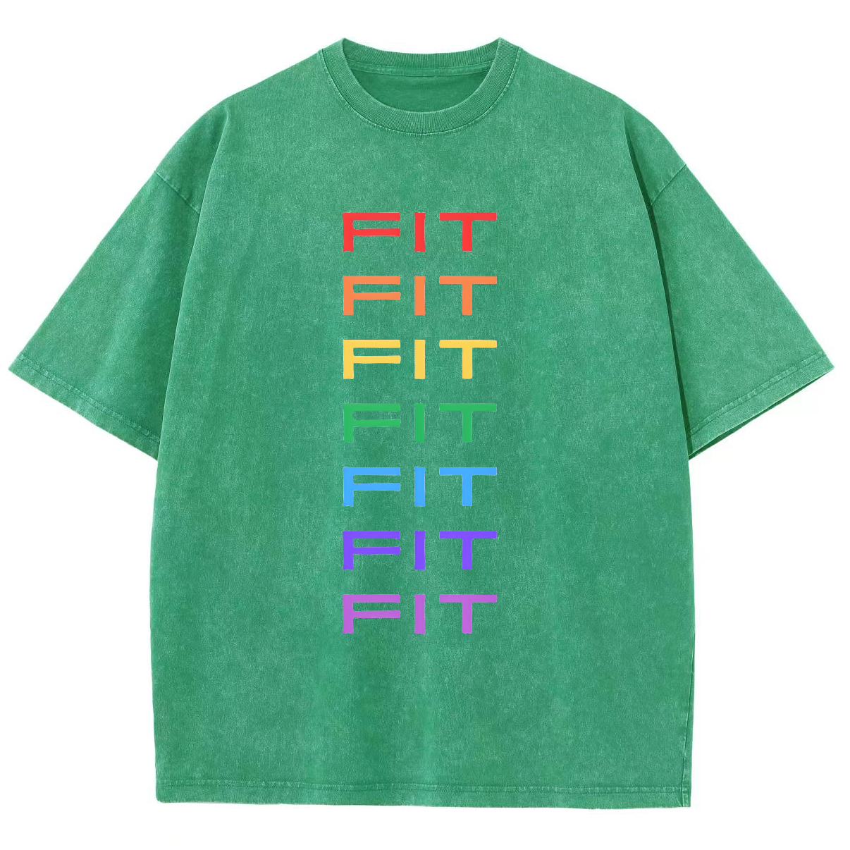 Rainbow Fit Washed Oversized T-Shirt-moweekender