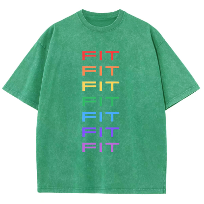 Rainbow Fit Washed Oversized T-Shirt-moweekender