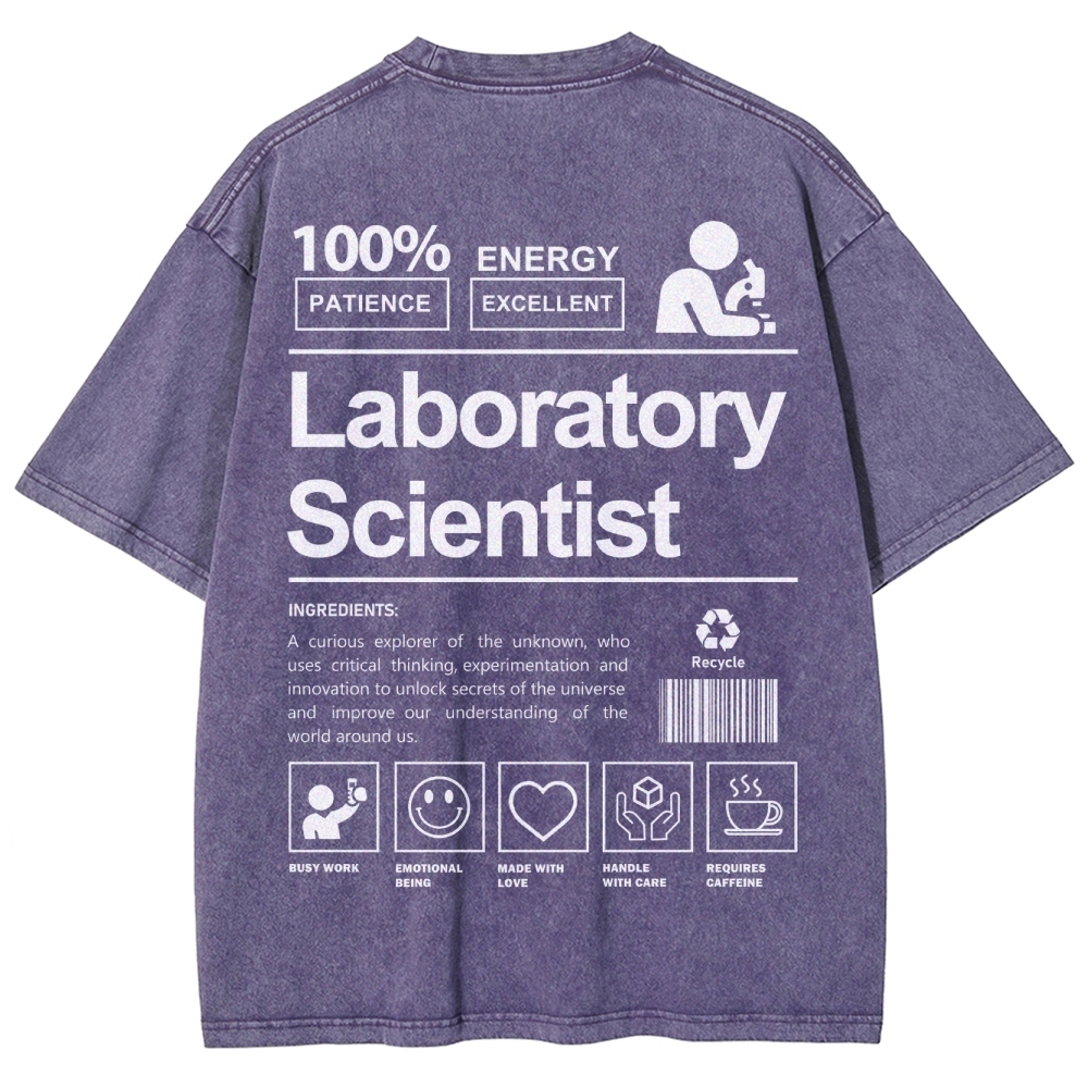 Laboratory Scientist Unisex Fit Washed T-Shirt-moweekender