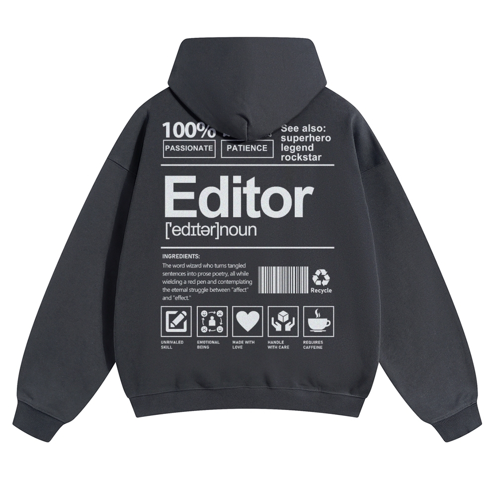 Editor Unisex Casual Anime Print Hoodie-moweekender