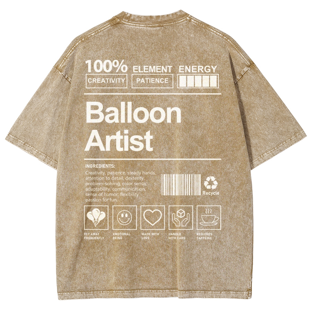 Balloon Artist Unisex Fit Washed T-Shirt-moweekender