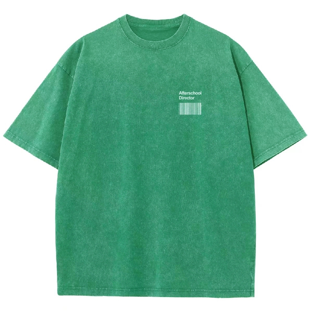 Afterschool Director Unisex Fit Washed T-Shirt-moweekender