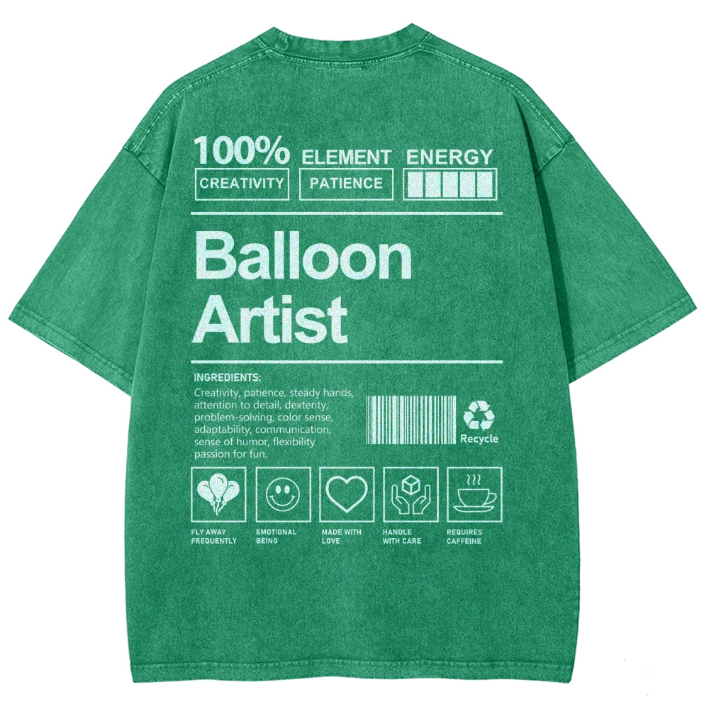 Balloon Artist Unisex Fit Washed T-Shirt-moweekender