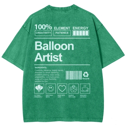 Balloon Artist Unisex Fit Washed T-Shirt-moweekender