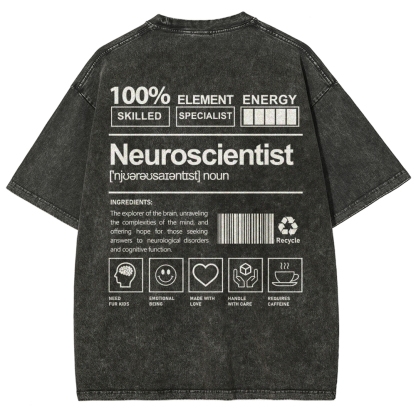 Neuroscientist Unisex Fit Washed T-Shirt-moweekender