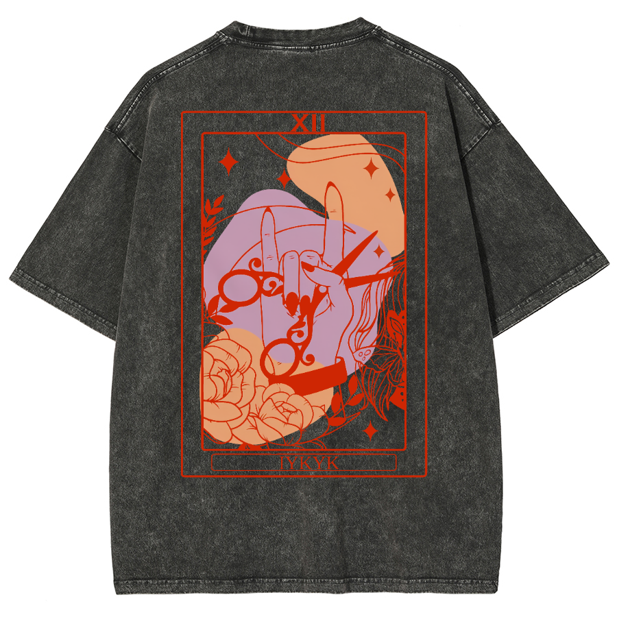 IYKYK Lesbian Sapphic Unisex Fit Washed T-Shirt-moweekender
