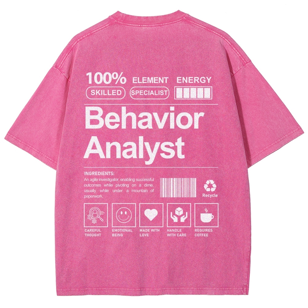 Behavior Analyst Unisex Fit Washed T-Shirt-moweekender