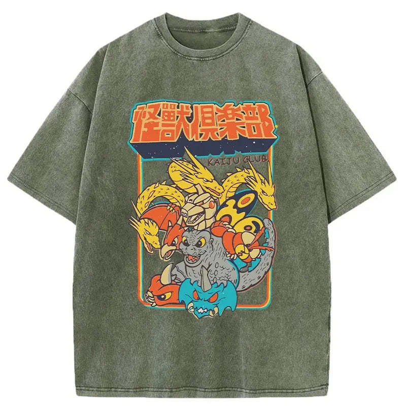 Kaiju Club  Washed Vintage T-Shirt-moweekender