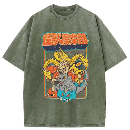 Kaiju Club  Washed Vintage T-Shirt-moweekender
