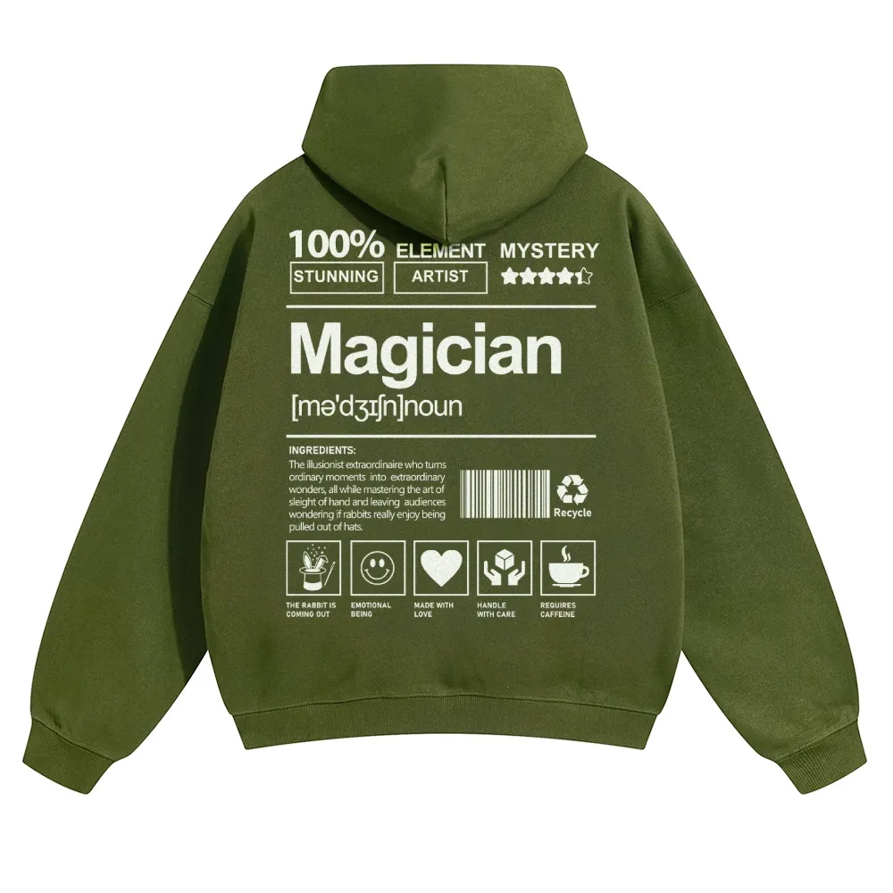 Magician Unisex Casual Anime Print Hoodie-moweekender