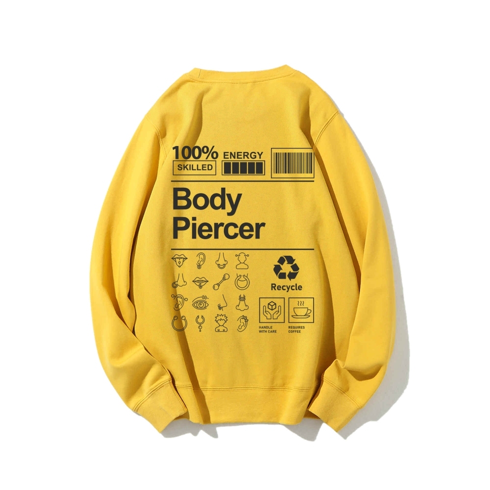 Body Piercer Casual Crewneck Sweatshirt-moweekender