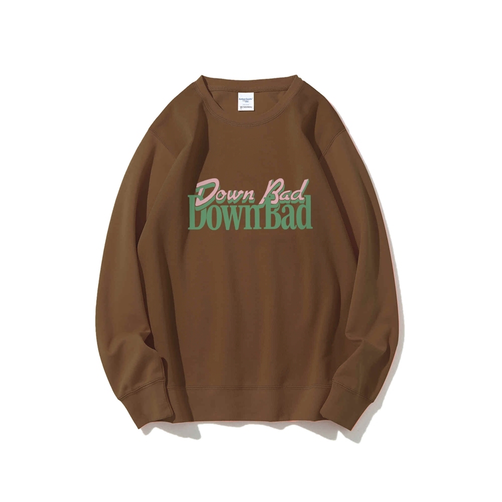 Down Bad Crying At The Gym Casual Crewneck Sweatshirt-moweekender