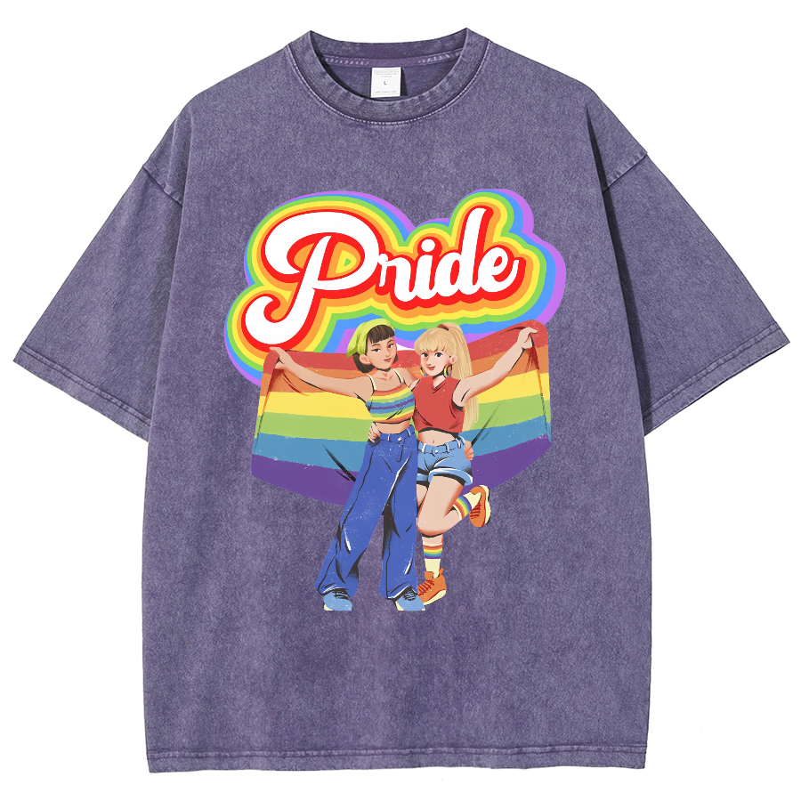 Pride Unisex Fit Washed Oversized T-Shirt-moweekender
