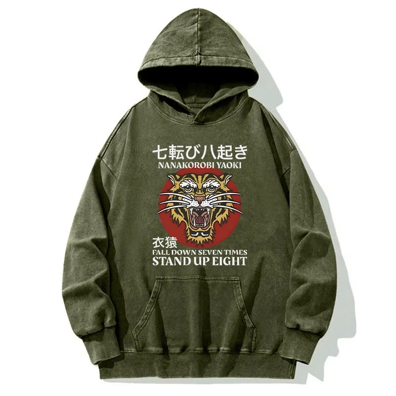 Retro Tiger Washed Vintage Hoodie-moweekender
