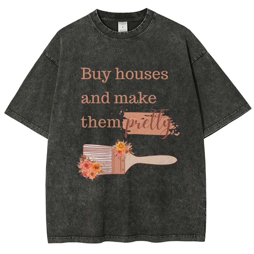 buy house Unisex Fit Washed T-Shirt-moweekender