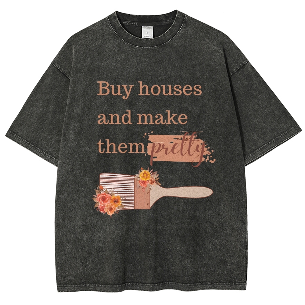buy house Unisex Fit Washed T-Shirt-moweekender