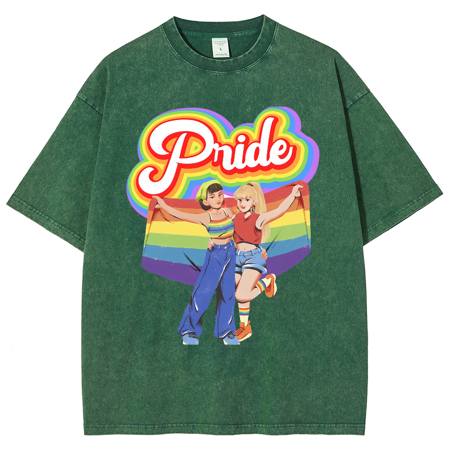 Pride Unisex Fit Washed Oversized T-Shirt-moweekender