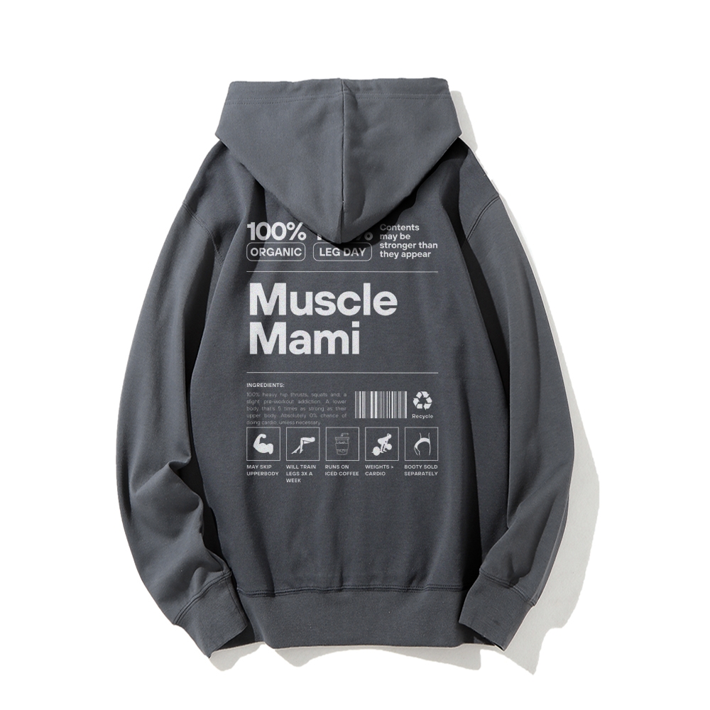 Muscle Mami Long sleeved Hoodie-moweekender