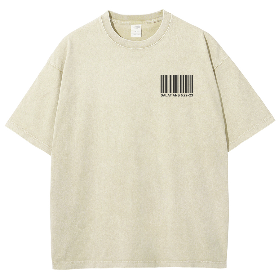 Fruit Of The Spirit Unisex Fit Washed Oversized T-Shirt-moweekender