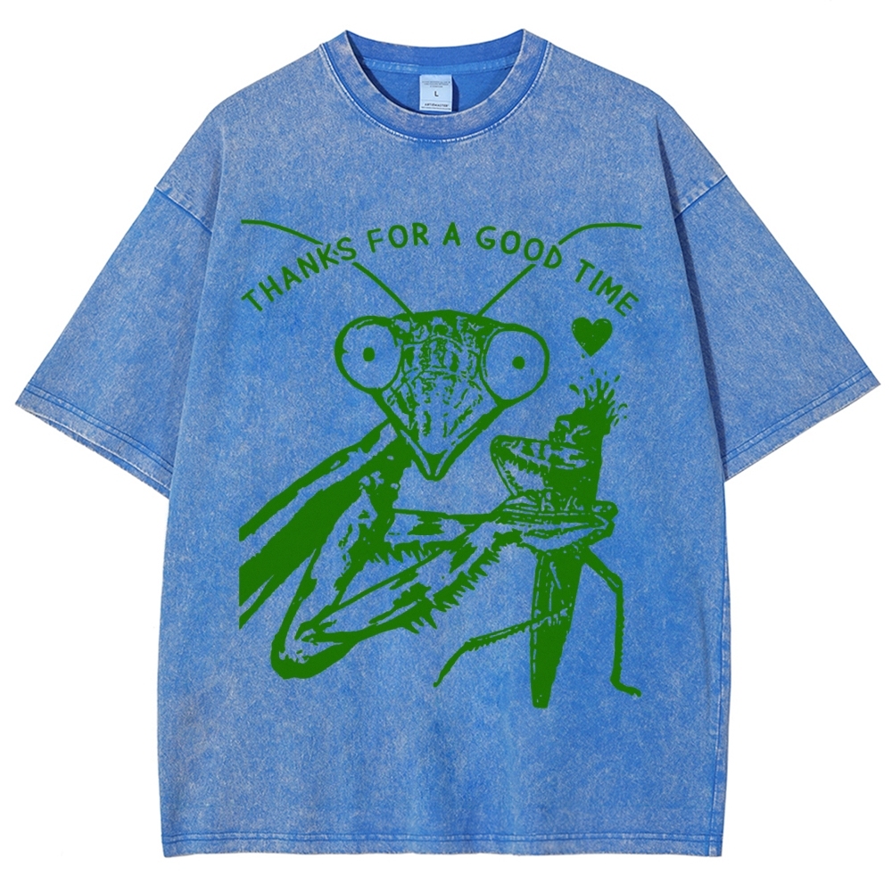 Thanks For A Good Time Vintage Snowflake Washed T-Shirt-moweekender