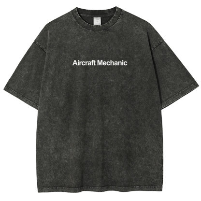 Aircraft Mechanic Unisex Fit Washed T-Shirt-moweekender
