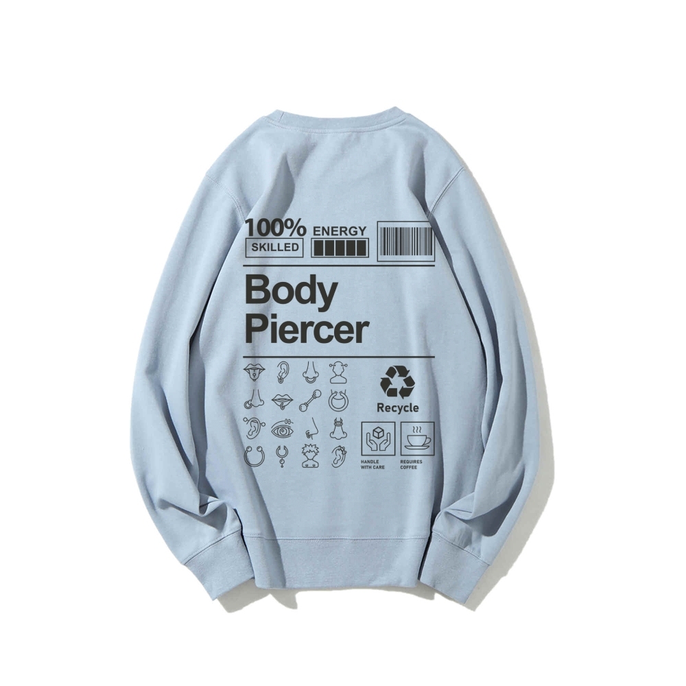 Body Piercer Casual Crewneck Sweatshirt-moweekender