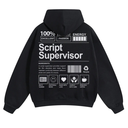 Script Supervisor Unisex Casual Anime Print Hoodie-moweekender