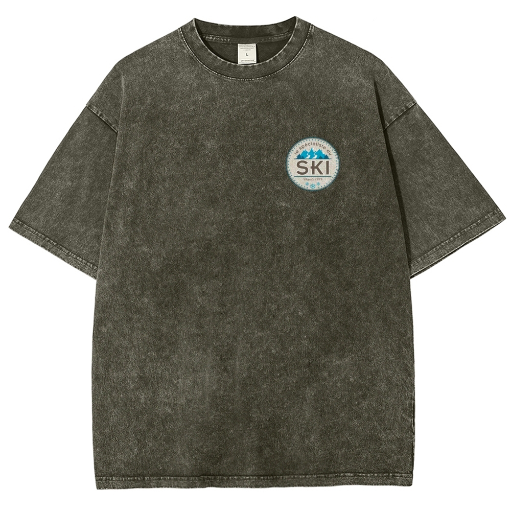 Skieur Unisex Fit Washed T-Shirt-moweekender
