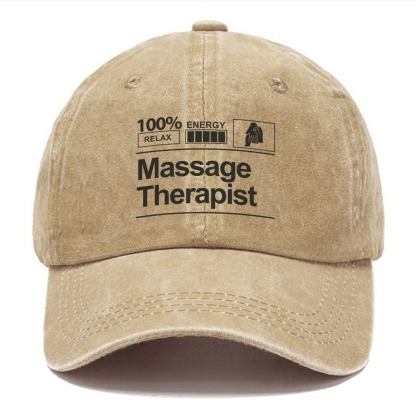 Massage Therapist Unisex Vintage Casual Washed Cap-moweekender
