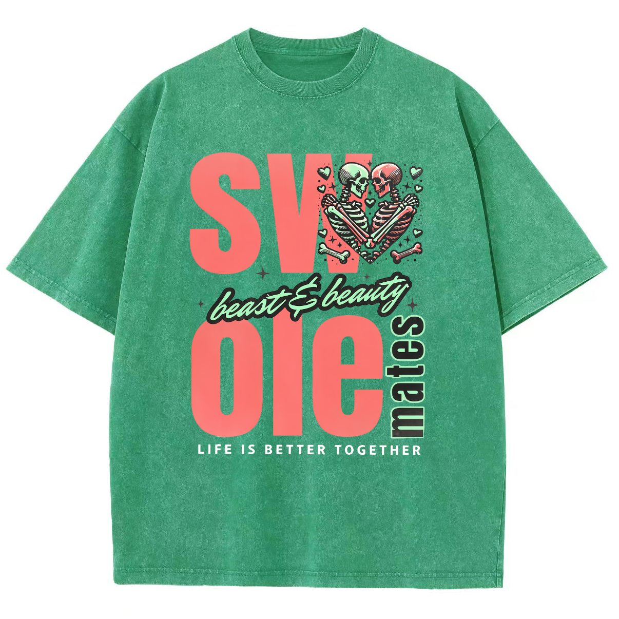 Life Is Better Together Unisex Fit Washed T-Shirt-moweekender