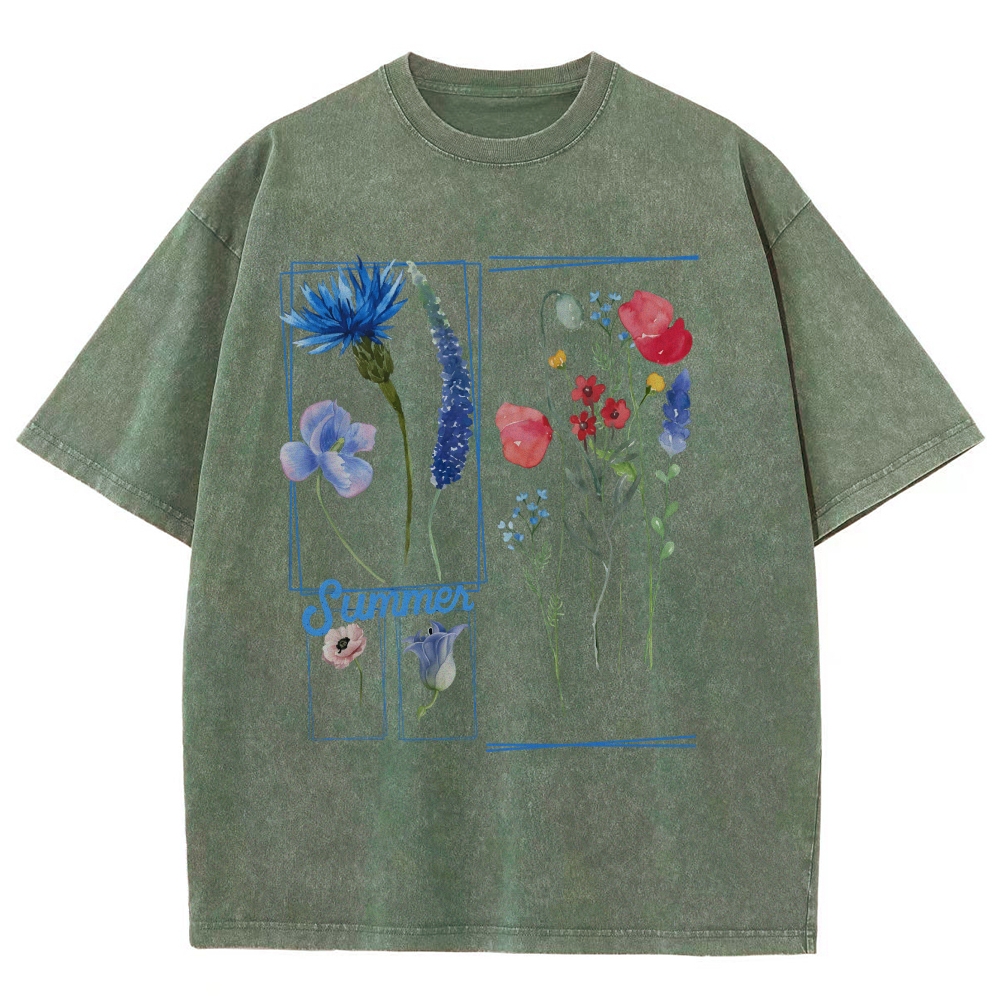 Florist Unisex Fit Washed T-Shirt-moweekender