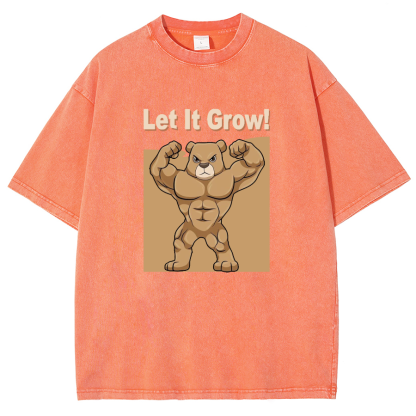 Let It Grow! Unisex Fit Washed T-Shirt-moweekender