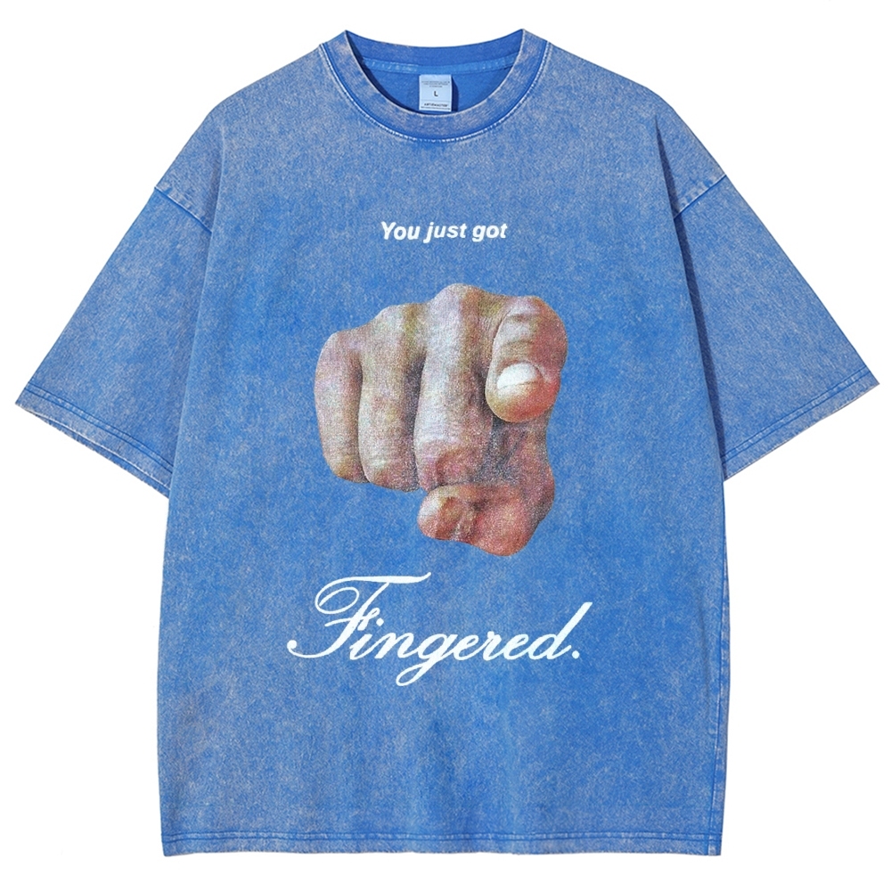 You Just Got Fingerd Vintage Snowflake Washed T-Shirt-moweekender